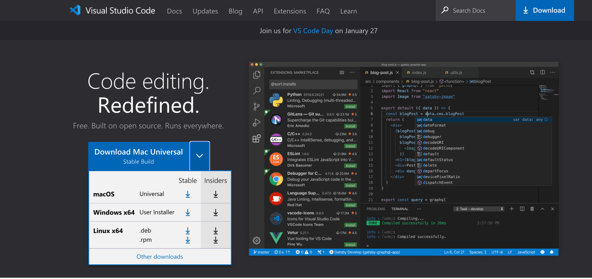 download the new for apple Visual Studio Code 1.82.3