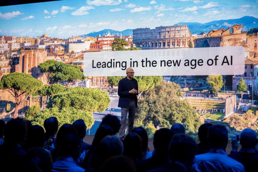 Satya Nadella Microsoft AI TOUR ROMA